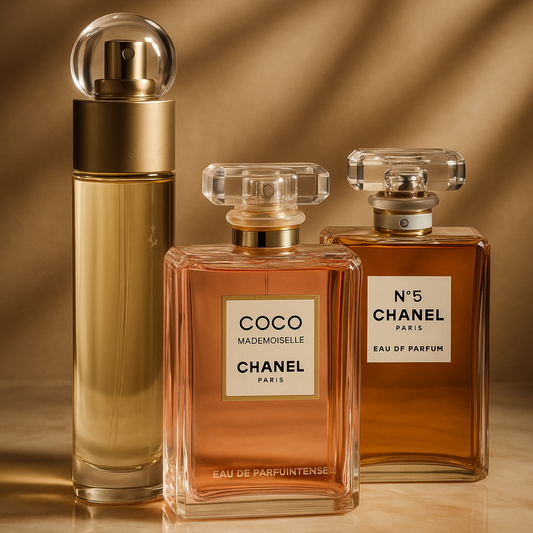 COMBO DE PERFUMES 360 DE DAMA,COCO CHANEL,CHENEL #5