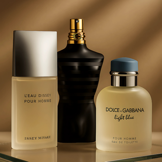 COMBO DE PERFUMES ISSEY MIYAKE,JEANPAUL PARFUM,LIGH BLUE MEN